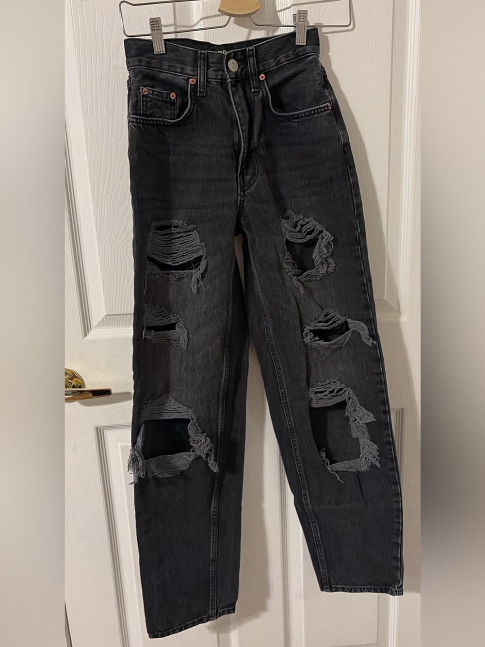 Urban Outfitters Black Distressed Boyfriend Jeans